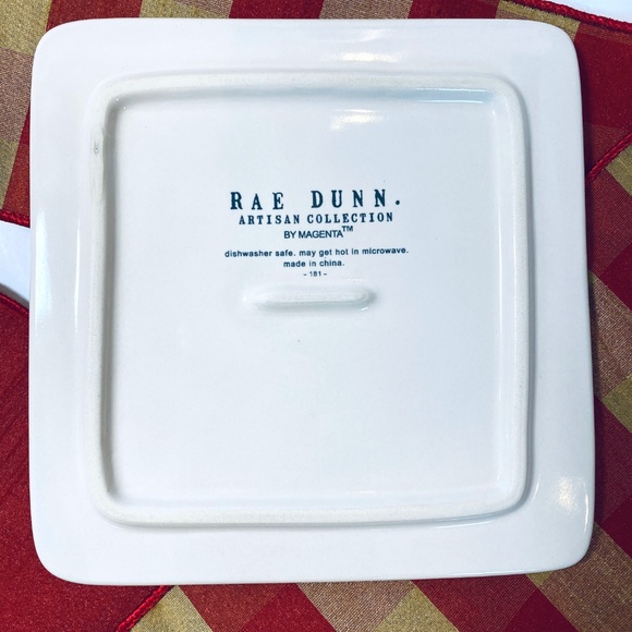 Rae Dunn SERVE HOLIDAY HOSTESS Cheese Plate & Knife Boxed Set CREAM & BLACK ]NWB - Picture 5 of 5